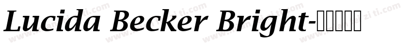 Lucida Becker Bright字体转换